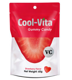 स्वादिष्ट फल स्वादिष्ट विटामिन अजीब स्ट्रॉबेरी प्रति बैग 60g छोटे आकार का दिल बनाया गया है
